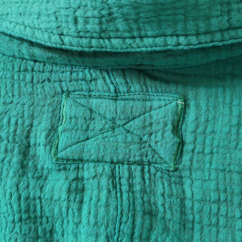 We The Free Lightweight Gauze Shirt in Teal - Picture 8 of 12